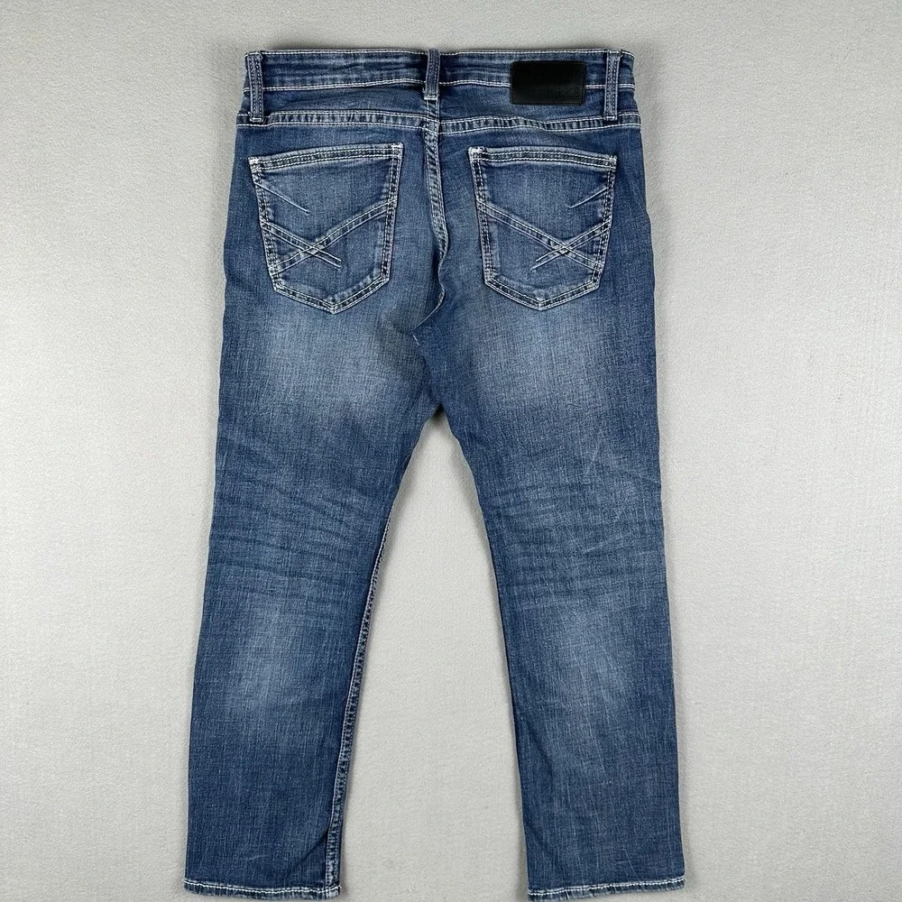 BKE Jake Straight Jeans Men's 32x30 Blue Denim Dark Wash Stretch Mid Rise